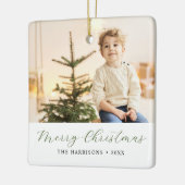 書道メリーモダンクリスマスの写真 セラミックオーナメント (左)