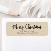 書道メリーモダンクリスマスの台本の休日 ラベル (インサイチュ)