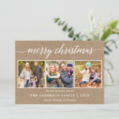 書道メリーモダンクリスマス3写真クラフト シーズンカード (スタンド正面)