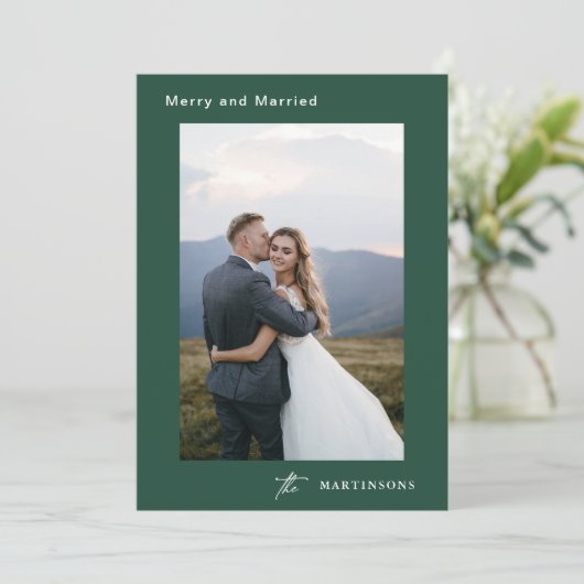 書道メリー写真結婚したクリスマス シーズンカード (スタンド正面)