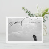 書道メリー台詞の名前フォトクリスマス シーズンカード (スタンド正面)