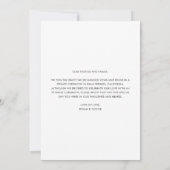 書道モダンたった今結婚しました写真の取り出し 案内状 (裏面)