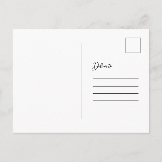 書道モダンたった今結婚しました結婚の写真 ポストカード (裏面)