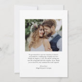 書道モダンたった今結婚しました結婚の写真 案内状 (裏面)