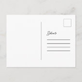 書道モダンたった今結婚しました結婚の3枚の写真 ポストカード (裏面)