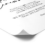 書道モダンのエレガント差し込み式 ポスター (角)