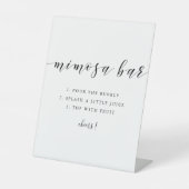 書道モダンのミモサ結婚バー 台座サイン (正面)