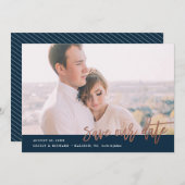 書道モダンの写真が日付を保存 セーブザデート (正面/裏面)