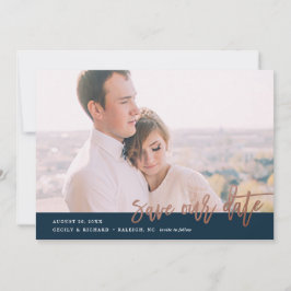 書道モダンの写真が日付を保存 セーブザデート