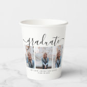 書道モダンの台本の卒業式3写真 紙コップ (裏面)