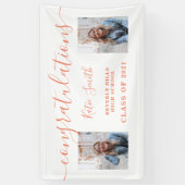 書道モダンの台本の卒業2写真 横断幕 (縦)