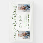 書道モダンの台本の卒業2写真 横断幕 (縦)