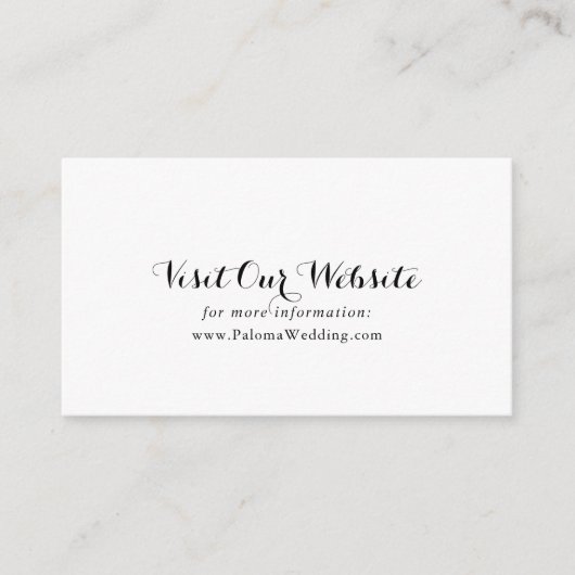 書道モダンの結婚ホームページ エンクロージャーカード (正面)