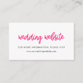 書道モダンの結婚ホームページ エンクロージャーカード (正面)