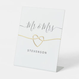 書道モダンの結婚台座標識 台座サイン