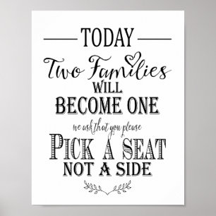 書道モダンの結婚座席計画プリント ポスター