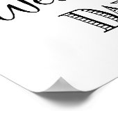 書道モダンの結婚歌のリクエストプリント ポスター (角)