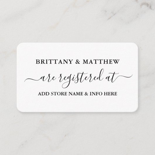 書道モダンの結婚登録写真 エンクロージャーカード (正面)