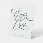 書道モダンの結婚葉巻バー結婚のサイン 台座サイン (正面)