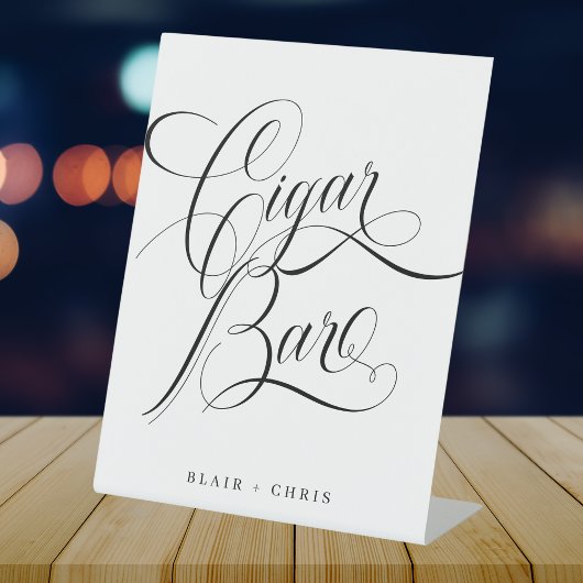 書道モダンの結婚葉巻バー結婚のサイン 台座サイン