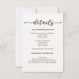 書道モダンの結婚詳細エンクロージャカード 招待状