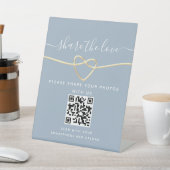 書道モダンの結婚QRコード 台座サイン (インサイチュ)