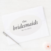 書道モダンの花嫁結婚様 楕円形シール (封筒)