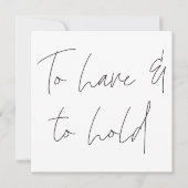 書道モダンの誓いの持ち結婚方 招待状 (正面)