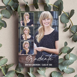 書道モダンインク4写真の卒業 案内状