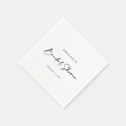 書道モダンエレガントブライダルシャワー スタンダードカクテルナプキン (角)
