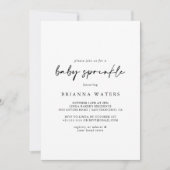 書道モダンエレガントベビー 招待状 (正面)