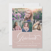 書道モダンエレガント卒業招待状 カード (正面)