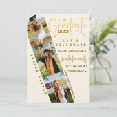 書道モダンエレガント卒業招待状 招待状 (スタンド正面)