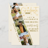 書道モダンエレガント卒業招待状 招待状 (正面/裏面)