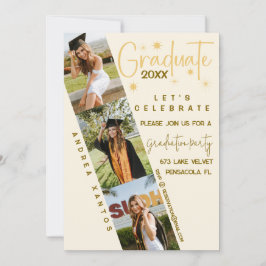 書道モダンエレガント卒業招待状 招待状