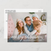 書道モダンエレガント聖降誕祭お祭り ポストカード (正面/裏面)