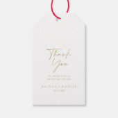 書道モダンエレガント金ゴールド結婚ありがとう ギフトタグ (正面)