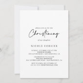 書道モダンエレガント《キリスト教》洗礼式や命名式 招待状 (正面)