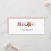 書道モダンカラーパレットギフト証明書 カード (正面/裏面インサイチュ)