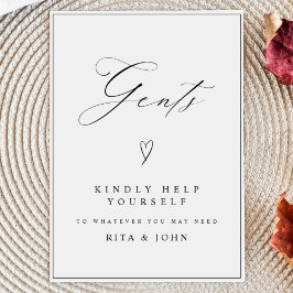 書道モダンガントバスルーム結婚のサイン ポスター