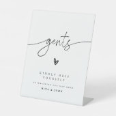 書道モダンガントバスルーム結婚のサイン 台座サイン (正面)