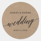 書道モダンクラフト結婚封筒用シール ラウンドシール (正面)