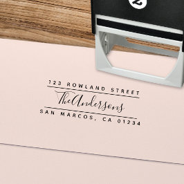 書道モダンスクリプトの分割差出人住所 セルフインキングスタンプ