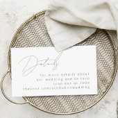 書道モダンセージ緑詳細QRコード エンクロージャーカード