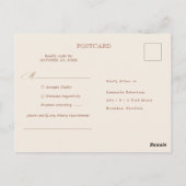 書道モダンタイムレステラコッタRSVP ポストカード (裏面)