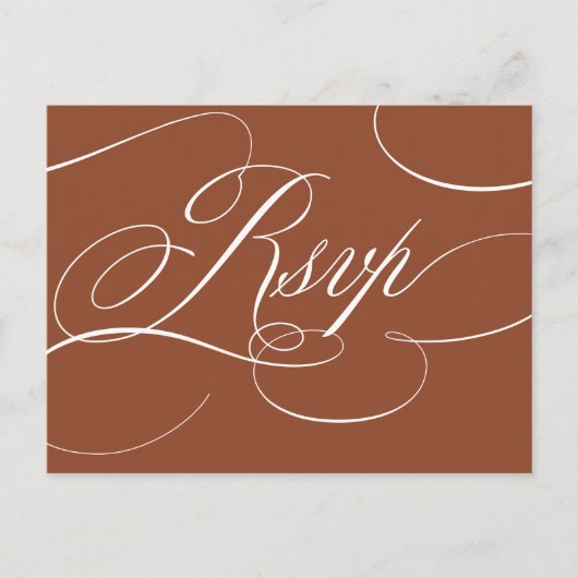 書道モダンタイムレステラコッタRSVP ポストカード (正面)