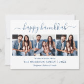 書道モダンダスティブルーハヌカー3枚の写真 シーズンカード (正面)