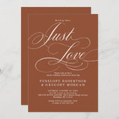 書道モダンテラコッタは愛の結婚のみ 招待状 (正面/裏面)