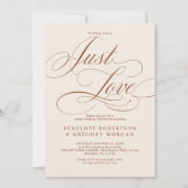 書道モダンテラコッタは愛の結婚のみ 招待状 (正面)