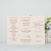 書道モダンテラコッタボホ結婚式 プログラム (スタンド正面)